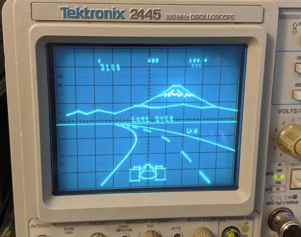 The Scopetrex Play Vectrex games on an Oscilloscope!
