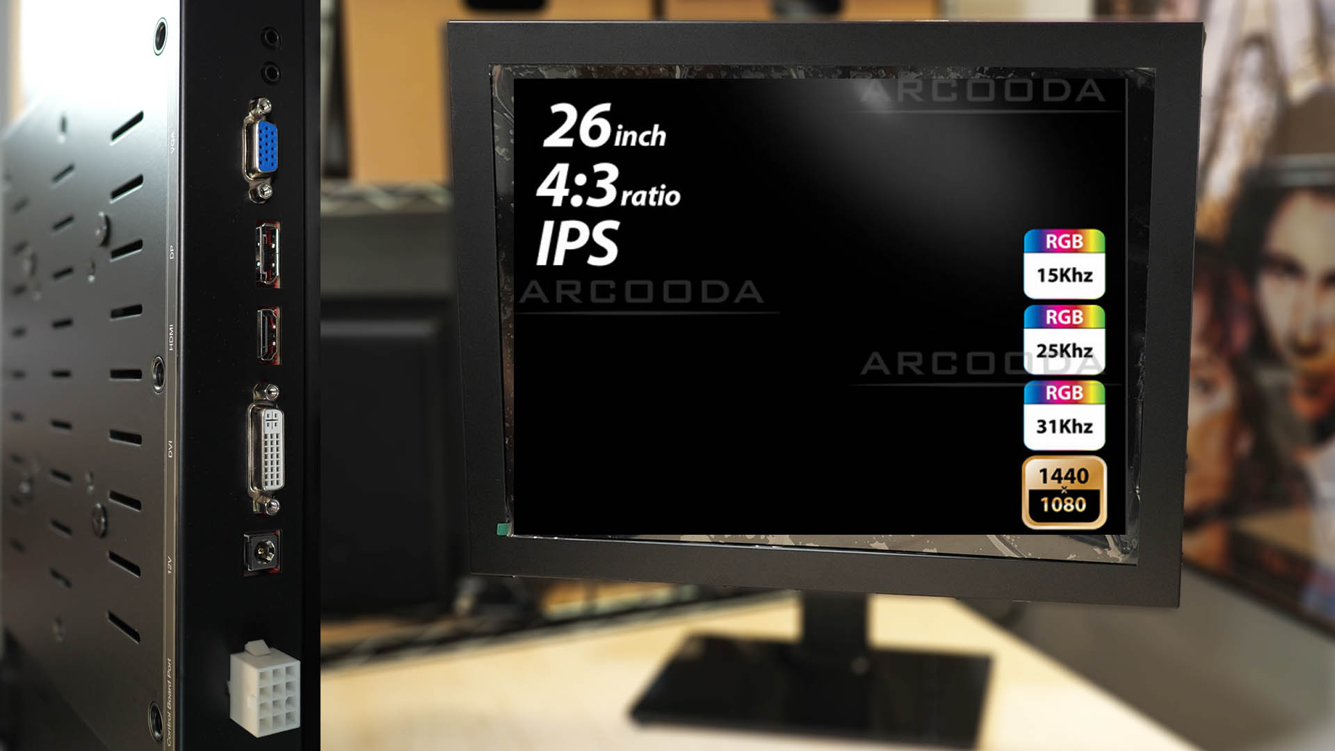 Arcooda 26″ 4:3, 1440×1080 LCD Arcade Monitor Tested