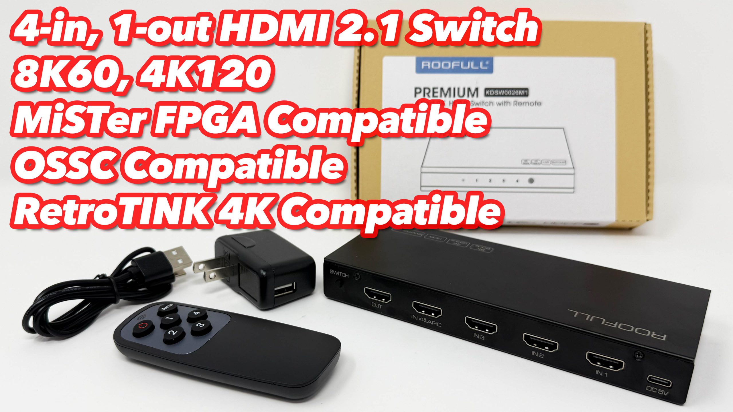 Rooful 4×1 HDMI 2.1 Switch
