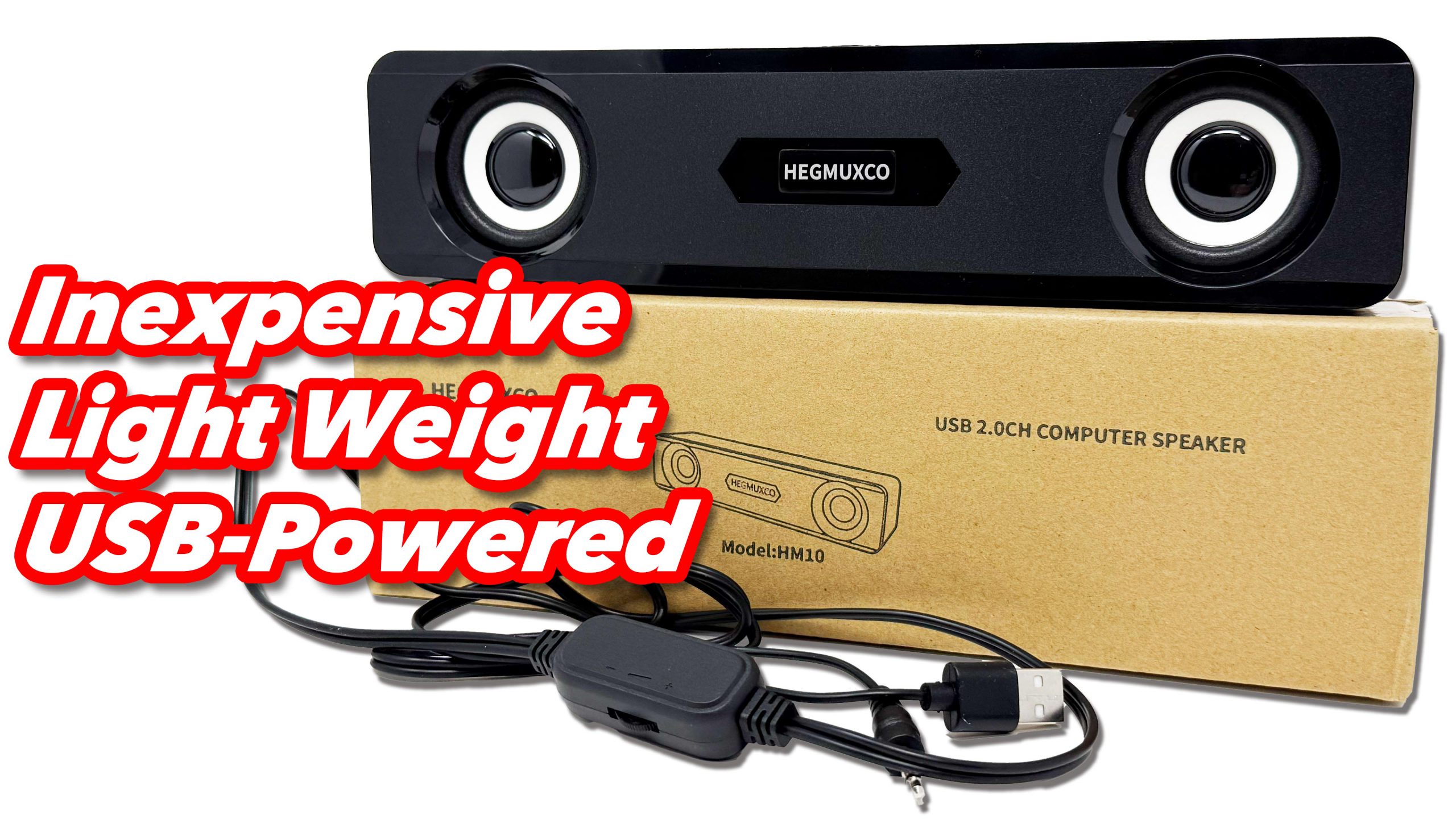 PC Monitor Speaker Bar – USB Powered, Hide Behind Your Display